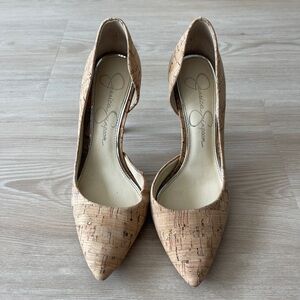 Jessica Simpson Cork Textured Heels